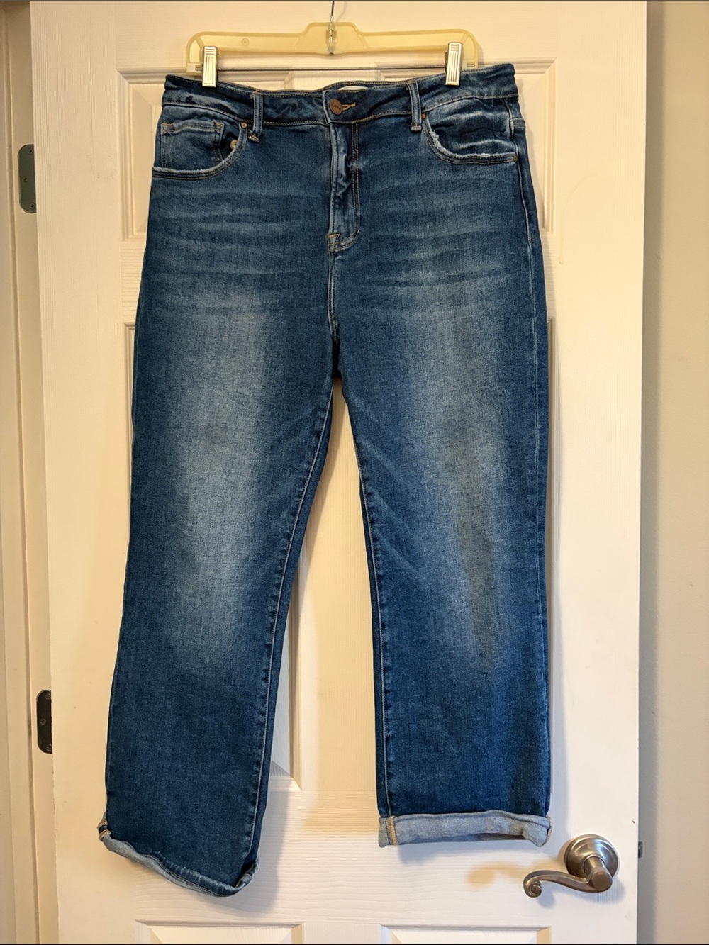 Casual Mid-Rise Blue Boyfriend Jeans